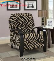 Recliners Animal Print Upholstered Push Back Recliner by Coaster Furniture 