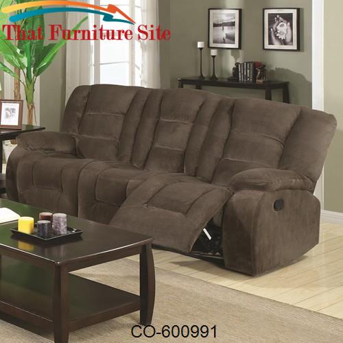 Charlie Brown Motion Reclining Sofa with Casual Style by Coaster Furni