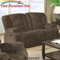 Charlie Casual Styled Double Reclining Love Seat by Coaster Furniture 