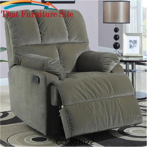 Recliners Casual Styled Rocking Reclining Wrapped in Smooth Velvet Sag