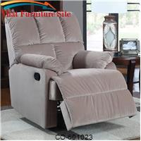 Velvet Beige Rocker  Recliner by Coaster Furniture 