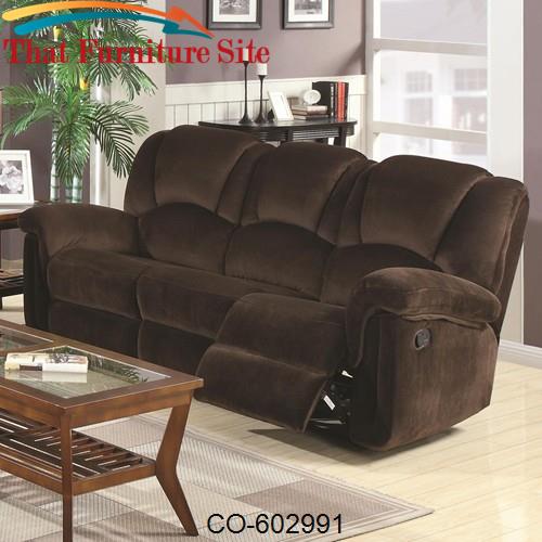 Ajay Casual Motion Sofa with Pad-over-Chaise Seats by Coaster Furnitur