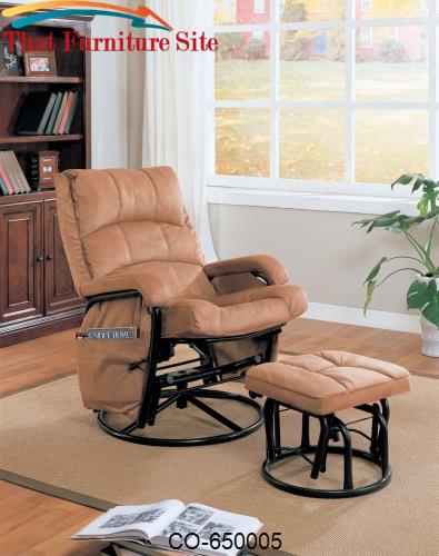 Recliners with Ottomans Glider Recliner with Matching Ottoman by Coast
