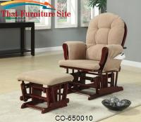 Rockers Casual Glider Rocker with Beige Upholstery by Coaster Furniture 