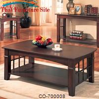 Abernathy Rectangular Coffee Table with Shelf by Coaster Furniture 