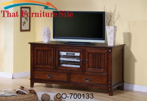 TV Stands Mission Style Media Console with Doors and Drawers by Coaste