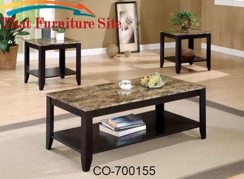 3 Piece Occasional Table Sets 3 Piece Occasional Table Set with Shelf 