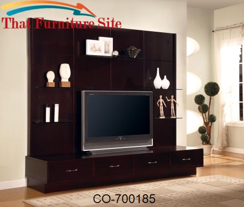 Wall Units Contemporary Entertainment Wall Unit by Coaster Furniture  