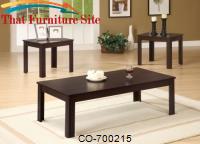 3 Piece Occasional Table Sets Casual Three Piece Occasional Table Set by Coaster Furniture 