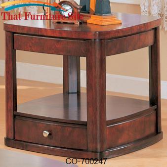Evans Contemporary End Table with Drawer and Shelf by Coaster Furnitur