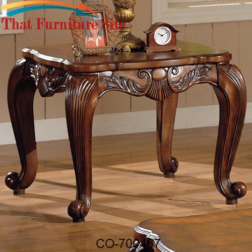 Venice Traditional Square End Table by Coaster Furniture  | Austin