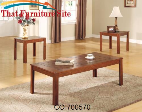 3 Piece Occasional Table Sets Casual 3 Piece Occasional Table Set with