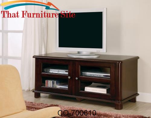 TV Stands Transitional Media Console with Doors and Shelves by Coaster