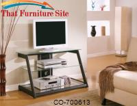 TV Stands Contemporary Metal and Glass Media Console by Coaster Furniture 