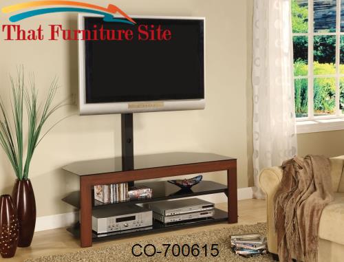 TV Stands Casual Contemporary Media Console with Bracket by Coaster Fu