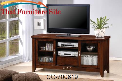 TV Stands Transitional Media Cosole with Doors and Shelves by Coaster 