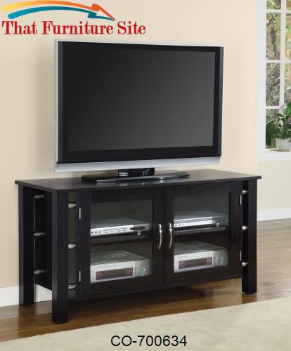 TV Stands Contemporary Media Console with Doors by Coaster Furniture  