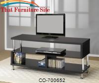 TV Stands Contemporary Media Console with Glass and Chrome Accents by Coaster Furniture 