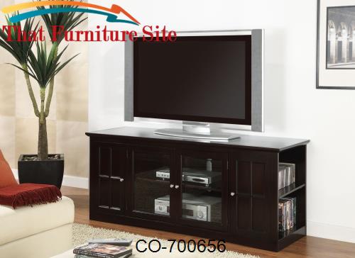 Fullerton Transitional Media Console with Glass Doors by Coaster Furni