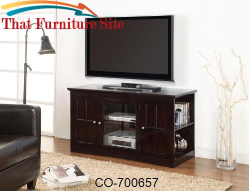 Fullerton Transitional Media Console with Glass Door by Coaster Furnit