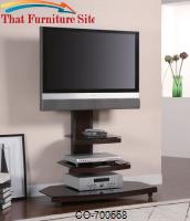 TV Stands Contemporary Tiered Media Console with Bracket by Coaster Furniture 