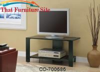 TV Stands Black TV Stand with Shelf by Coaster Furniture 