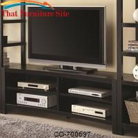 Wall Units Inverted Curved Front TV Console by Coaster Furniture 