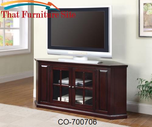 TV Stands 55&quot; Two Door Corner TV Stand by Coaster Furniture  | Austin