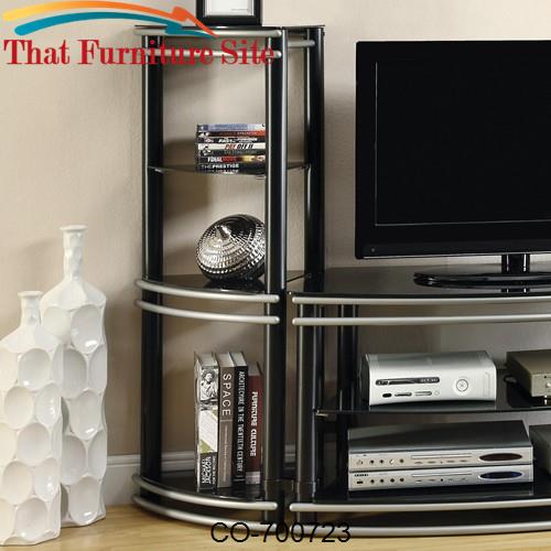 Wall Units Set of 2 Corner Media Towers by Coaster Furniture  | Austin