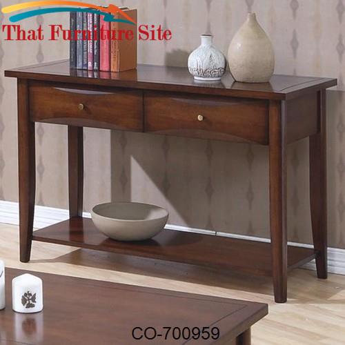 Whitehall Sofa Table w/ Shelf &amp; Storage Drawers by Coaster Furniture  