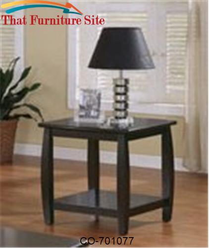 Marina End Table with Bottom Shelf by Coaster Furniture  | Austin
