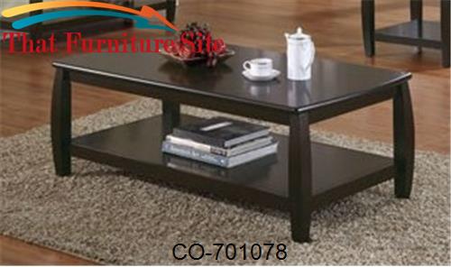 Marina Coffee Table with 1 Shelf by Coaster Furniture  | Austin