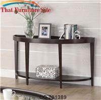 Occasional Group Demilune Sofa Table with Beveled Glass Top by Coaster Furniture 
