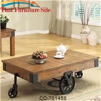 Accent Tables Distressed Country Wagon Coffee Table by Coaster Furniture 