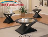 3 Piece Occasional Table Sets Contemporary 3 Piece Round Occasional Table Set by Coaster Furniture 