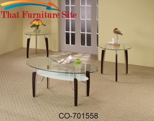 3 Piece Occasional Table Sets 3-Piece Contemporary Round Coffee &amp; End 