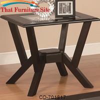 Occasional Group Contemporary Glass Top End Table by Coaster Furniture 