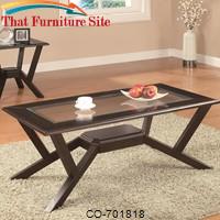 Occasional Group Contemporary Glass Top Coffee Table by Coaster Furniture 