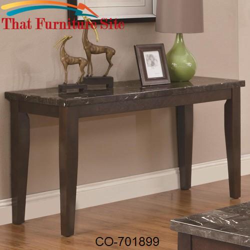 Occasional Group Casual Marble Topped Sofa Table by Coaster Furniture 