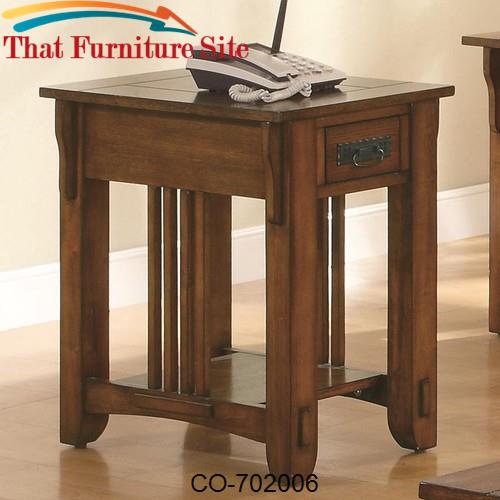 Occasional Group Drawer Side Table with Shelf by Coaster Furniture  | 
