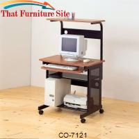 Desks Casual Contemporary Computer Unit with Computer Storage and Casters by Coaster Furniture 