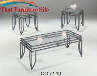 3 Piece Occasional Table Sets Contemporary 3 Piece Occasional Table Set with Glass Tops by Coaster Furniture 