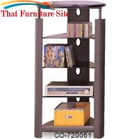 Wall Units Metal Media Tower with Shelves by Coaster Furniture 