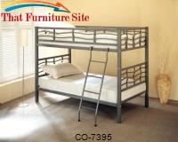 Bunks Twin Bunk Bed with Ladder by Coaster Furniture 