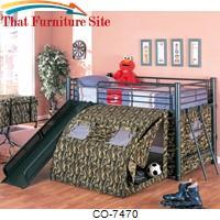 Oates Lofted Bed with Slide and Tent by Coaster Furniture 