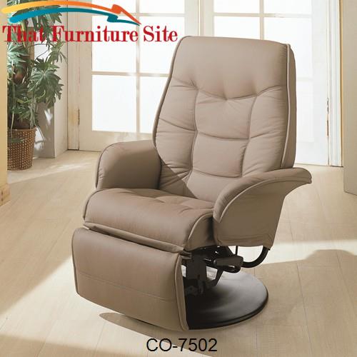 Berri Swivel Recliner with Flared Arms by Coaster Furniture  | Austin