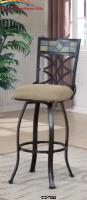 Dining Chairs and Bar Stools 29&quot; Metal Bar Stool with Upholstered Seat by Coaster Furniture 