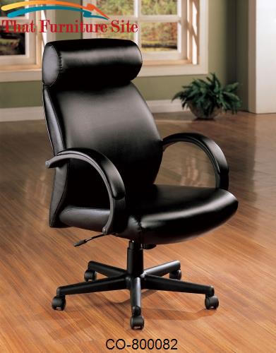 Office Chairs Contemporary Faux Leather Executive Chair by Coaster Fur