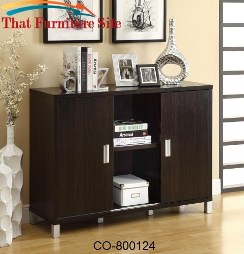 Decarie Contemporary Storage Credenza with Sliding Doors by Coaster Fu