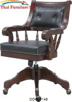 Office Chairs Traditional Rich Brown Executive Chair with Nailhead Trim by Coaster Furniture 